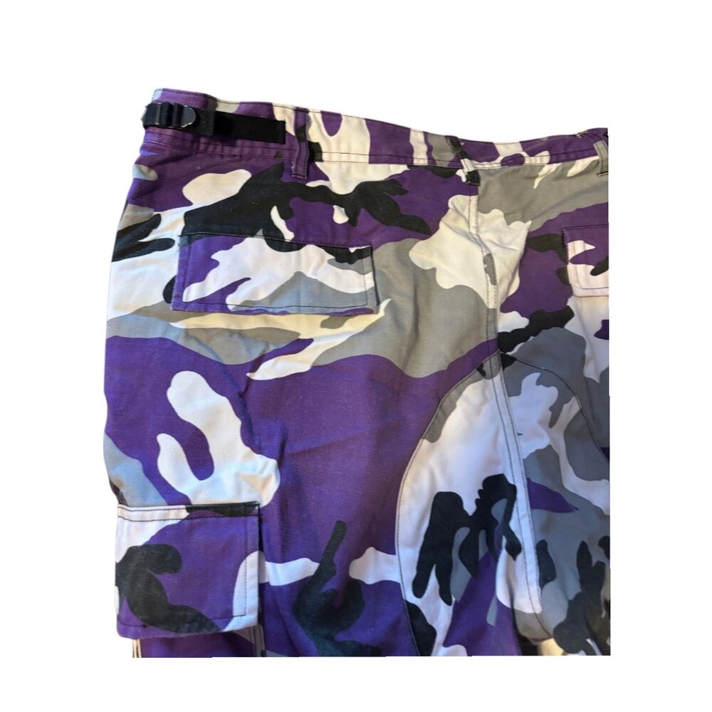 Rothco Men's XL Military‎ Purple Camouflage BDU Cargo Army Combat Pants RAVENS! - Picture 10 of 10